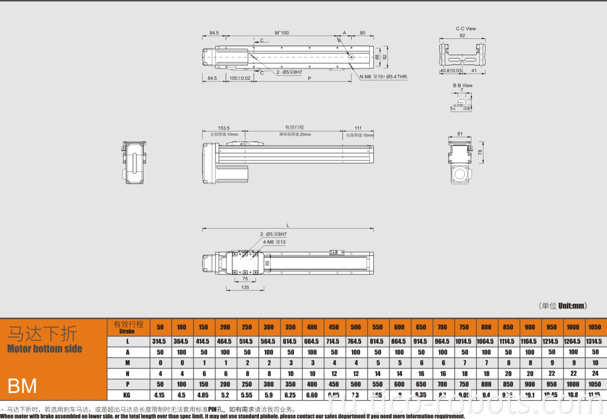 DTH8 Electric Linear Actuator